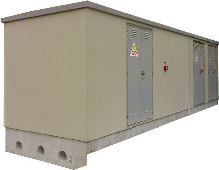 Precast concrete substations
